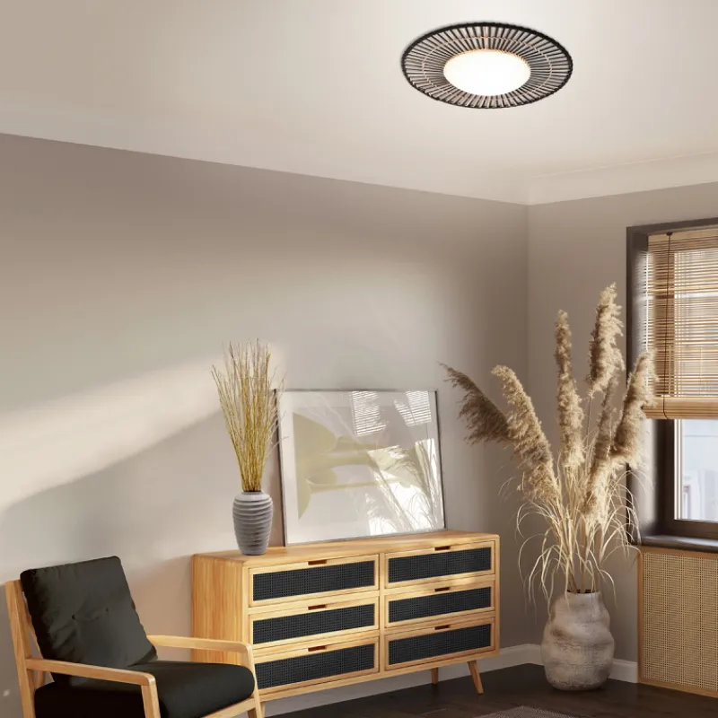 Anne Light & Home Plafondlamp Aura Bamboe Zwart/Naturel Ø50cm Best