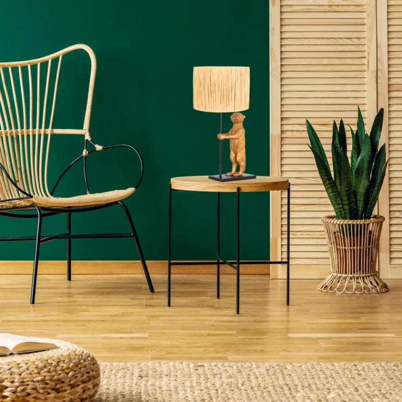 Anne Light & Home Tafellamp Animaux Stokstaartje Gras Naturel Lampenkap Gras Naturel Online