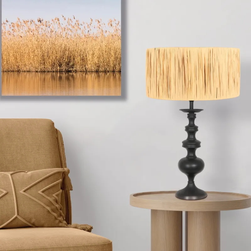 Anne Light & Home Tafellamp Lyons Kandelaar Gras Naturel Ja Online