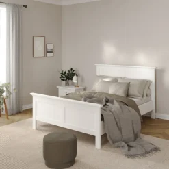 Giga Living Bed Paris Wit Met Lattenbodem 140x200cm -