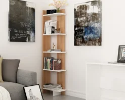 Arabic House Boekenkast Als Teak/Wit Wit/Naturel Outlet