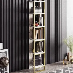 Arabic House Boekenkast Polka Melamine Goud Wit