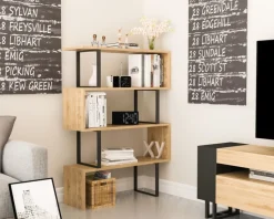 Arabic House Boekenkast Adriana Melamine Eiken Zwart