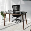 Arabic House Bureau Cozy Glas Smoke/Walnoot 110cm