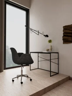 Giga Living Bureaustoel Alira Met Armleuning Donkergrijs - Clearance