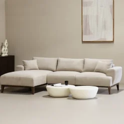 Giga Meubel Chaise Longue Bank Bordeaux 3-zits Links -