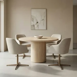 DÉJA Living DÉJA Eettafel Carmona Eiken Rond 120cm Naturel Sale