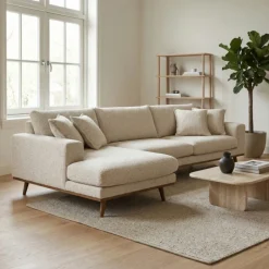 DÉJA Living DÉJA Hoekbank 3-zits Flint Links Beige Outlet