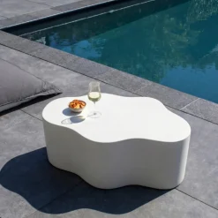 DÉJA Living DÉJA Loungetafel Marly Wit Organisch 100cm