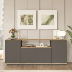 Arabic House Dressoir Filizoren Antraciet/Naturel 180cm