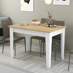Arabic House Eettafel Kiev /Wit met Opbergruimte 110cm