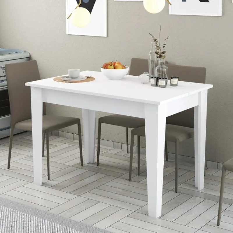 Arabic House Eettafel Kiev met Opbergruimte 110cm Wit Best