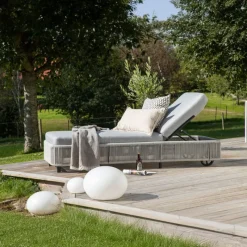 Fjôrd Lounge Ligbed Virya Lounge - Zwart/Grijs Touw Discount