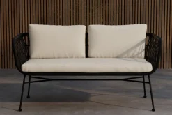 Fjôrd 2-Zitsbank Isola Rotan 140cm Zwart New