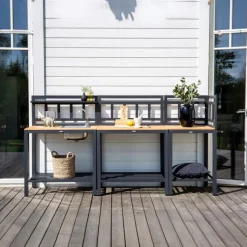 Fjôrd Hoekdeel Mexico Zwart Alu Teak