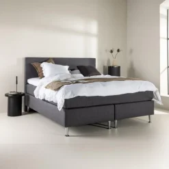 Fjôrd Tweepersoonsbed Toledo 180x200cm Mat Zilver/Donkergrijs Online