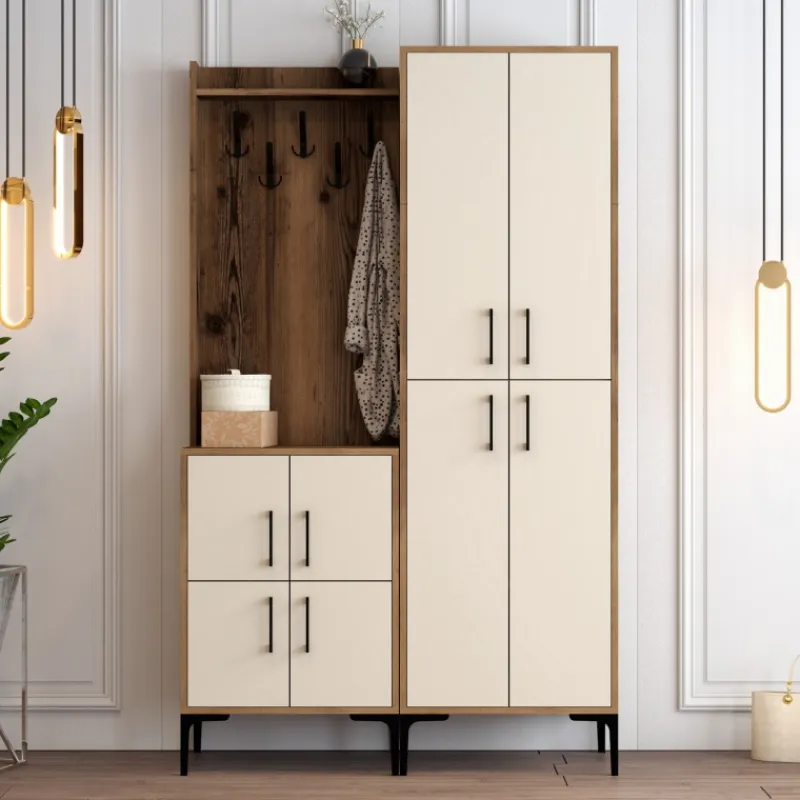 Arabic House Garderobemeubel Berlin Melamine Walnoot Crème Crème/Walnoot Clearance