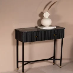 Giga Meubel Halkastje Japandi met Marmer 90cm -