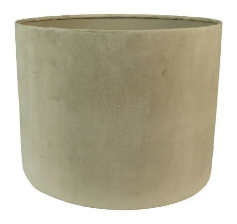 HSM Collection Ronde Lampenkap 42cm Warmgrijs Velvet Hot