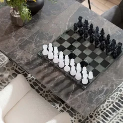 Kare Design Schaakbord Chess Zwart/Wit Discount