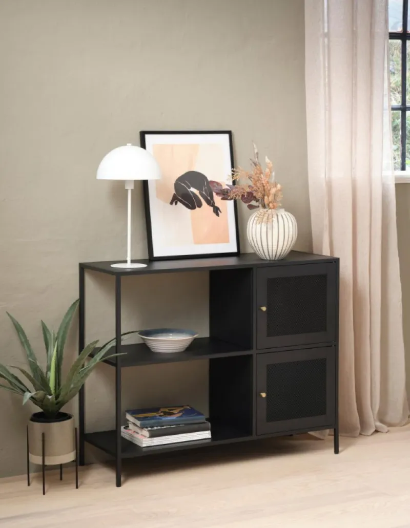 Giga Living Kast Malibu Zwart 2 Deurs W100 cm -