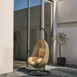 Kave Home Hangstoel Cira Naturel Onderstel