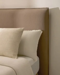 Kave Home Hoofdbord Jaira Linnen En Katoen Voor Bed Van 90cm Taupe Hot