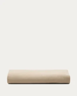 Kave Home Hoofdbordhoes Jaira Linnen Katoen Taupe 90cm