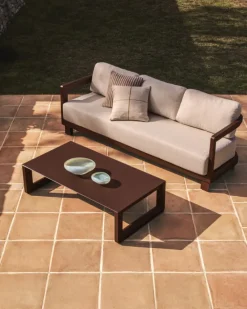 Kave Home Loungeset Nerano Aluminium Bruin Best