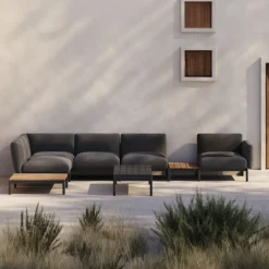 Kave Home Loungeset Sorells 5-Zits Grijs/Naturel Online