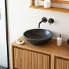 Kave Home Wastafel Delina Terrazzo Ø40cm Zwart Best