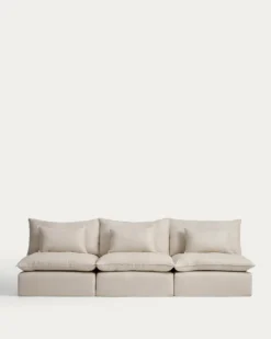 Kave Home 5-Zitsbank Anarela Linnen Beige