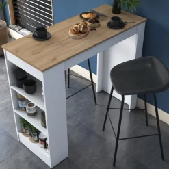Arabic House Keukentafel Jalova Melamine Walnoot Wit