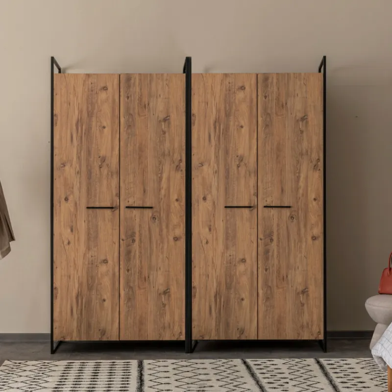 Arabic House Kledingkast Dynamic Takim XL Melamine Atlantic Pine E+E New