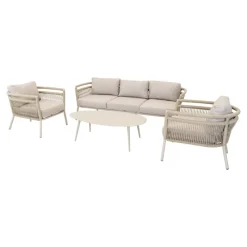 Lesli Living Loungeset Lindo Beige Set van 4