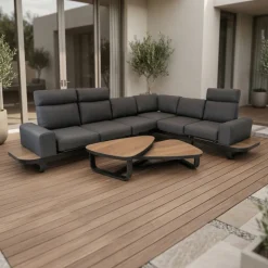 Lesli Living Loungeset Zanzibar Naturel/Antraciet Discount