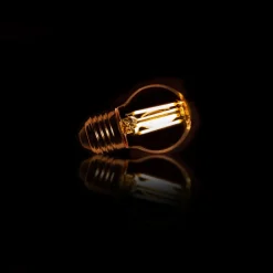 GM Lichtbron LED filament bol Ø4 5 - E27 4W 2100K 280lm dimbaar / Amberkleurig glas - Giga Meubel