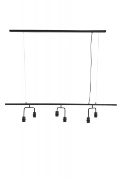 Light & Living Armatuur Edisa 6-Lichts Mat Zwart 160cm Excl. Lampenkap New