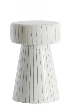 Light & Living Bijzettafel Dakwa Glanzend Ø29cm Wit Best