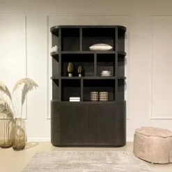 Livingfurn Boekenkast Novero Eikenfineer 145cm Espresso Hot