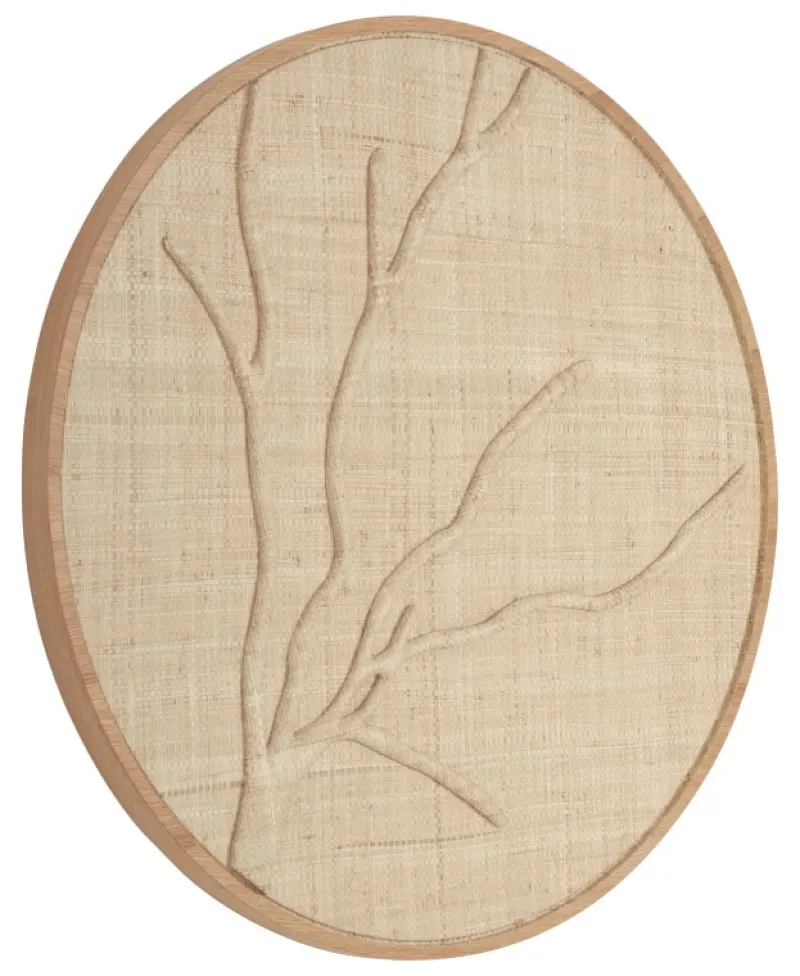 Must Living Wanddecoratie Jungle Naturel Palmblad Ø85cm