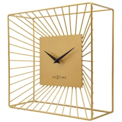 NeXtime Tafel/Wandklok Vasco Metaal Goud 25x25cm Outlet