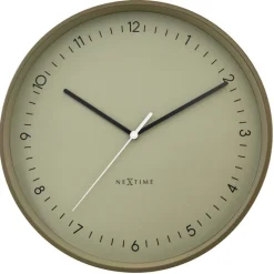 NeXtime Wandklok Berlin Ø40cm Khaki Discount