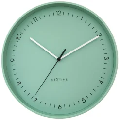 NeXtime Wandklok Berlin Ø40cm Mintgroen Clearance