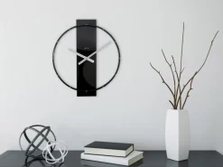 NeXtime Wandklok Carl Hout/Staal