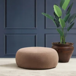 Arabic House Poef Tina Cappuccino Ø55cm