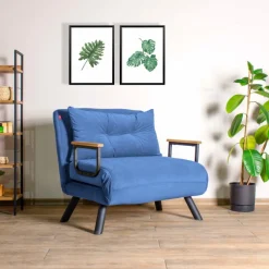 Arabic House Slaapfauteuil Sando Single Blauw Polyester Outlet