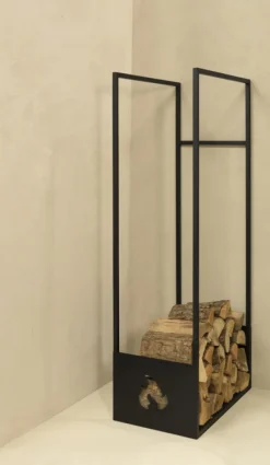 Spinder Design Haardhoutrek Lumber Locker Zwart L