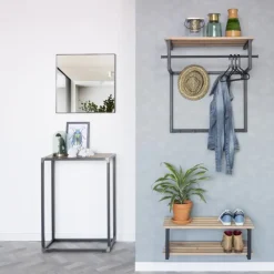 Spinder Design Wandkapstok Rizzoli Zwart / Eiken