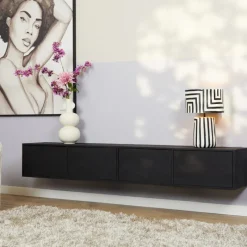 StarFurn Zwevend Tv-meubel Vision 200cm Zwart Best